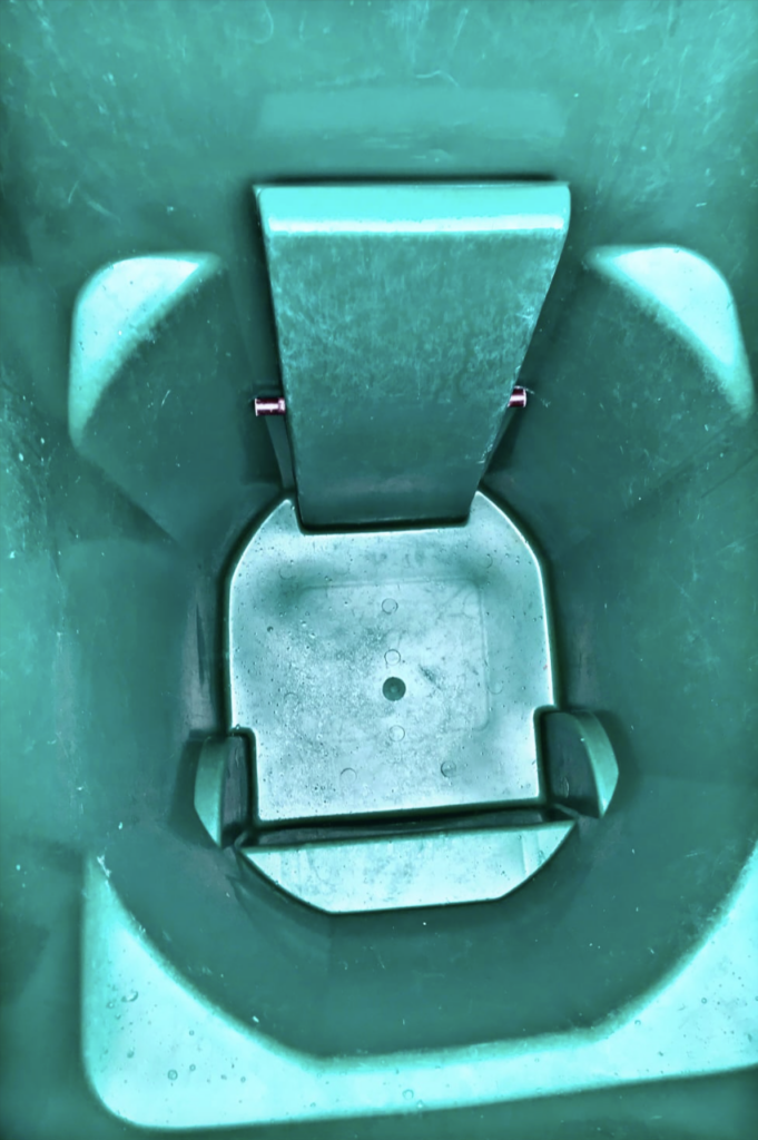 Sparkling clean garbage bin after cleaning