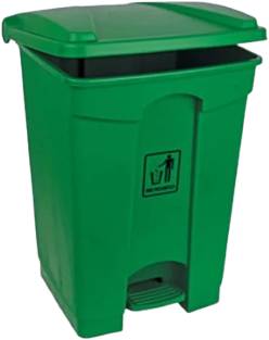 Residential waste cart being cleaned curb-side